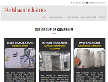 Tablet Screenshot of ishaanindustries.com